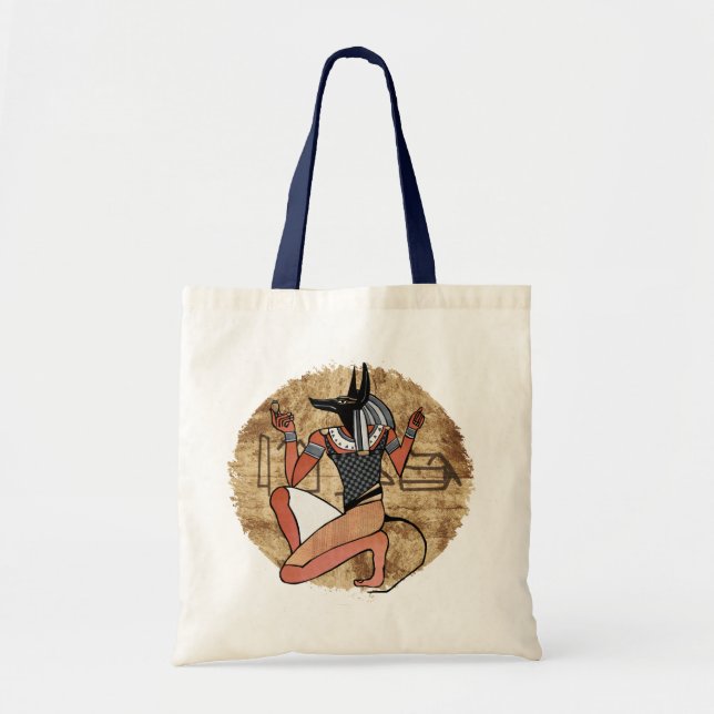 Anubis The Guardian Egyptian Tote Bag (Front)