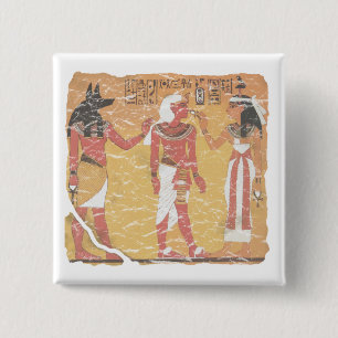 Anubis, Tut, Osiris 15 Cm Square Badge