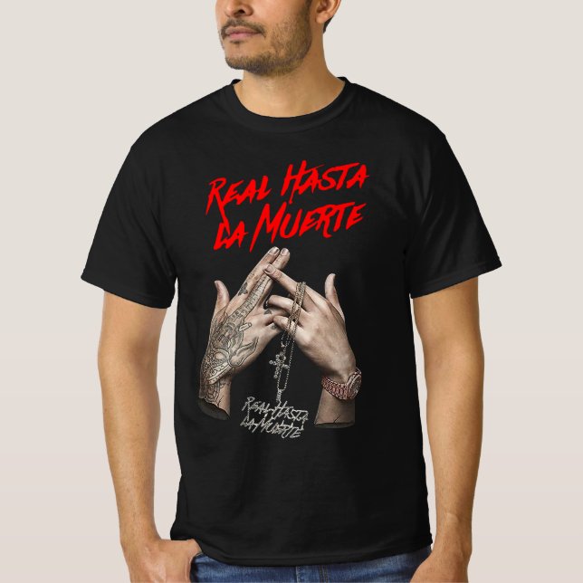 Anuel AA Real Hasta La Muerte Fashion Men's T-Shirt (Front)