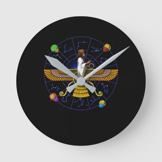 Anunnaki Alien God Round Clock (Front)