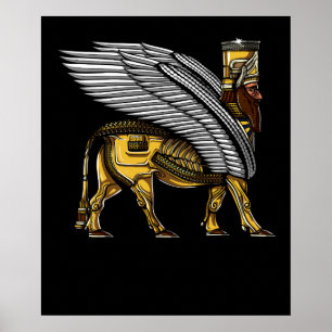 Anunnaki Guardian Alien Ancient Sumerian God Poster