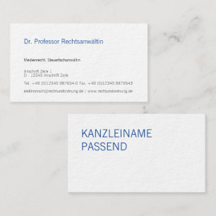 Anwältin Visitenkarte Business Card