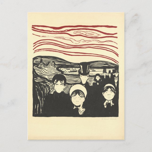 Anxiety (Angst) Print by Edvard Munch Postcard (Front)