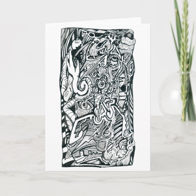 Anxiety Attack by Brian Benson Greeting Card (Front)