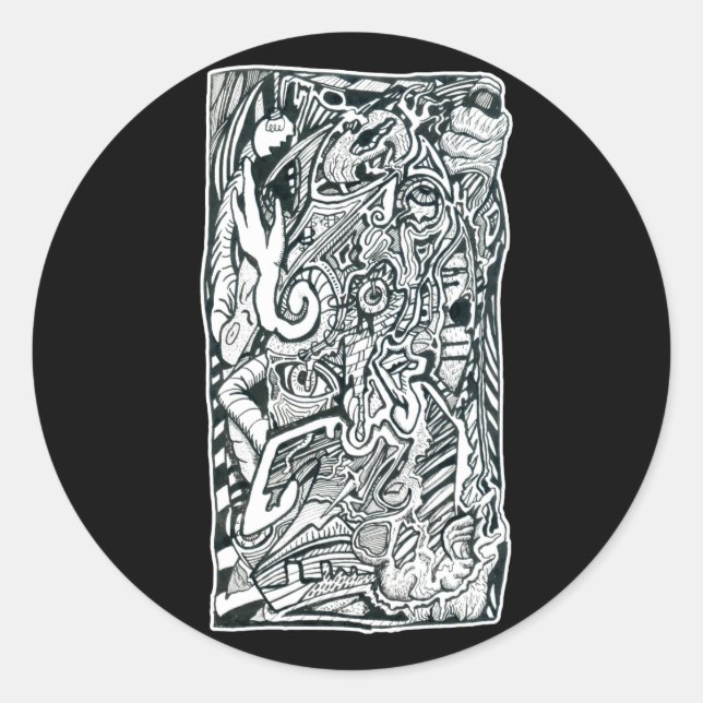 Anxiety Attack, by Brian Benson, sticker (Front)