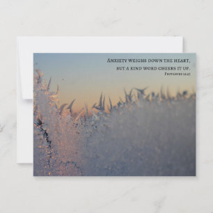 Anxiety Bible Verse Snow Flakes  Postcard