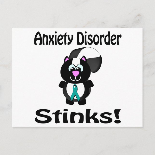 Anxiety Disorder Stinks Skunk Awareness Design Postcard (Front)