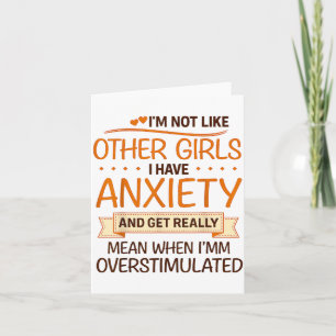 Anxiety Humor For Women With Overstimulation  Card