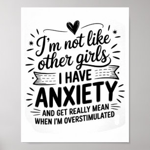 Anxiety Humor For Women With Overstimulation  Poster