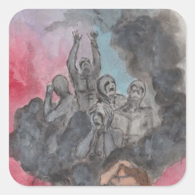 Anxiety Square Sticker (Front)