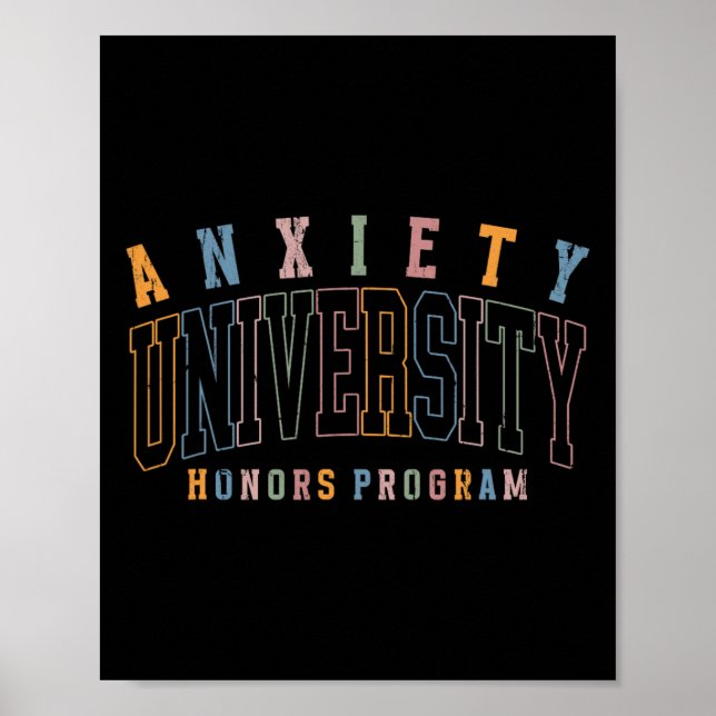Anxiety University Honours Program, Mental Health  Poster (Front)