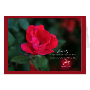 Anxiety weighs down the heart Parakaleo note card