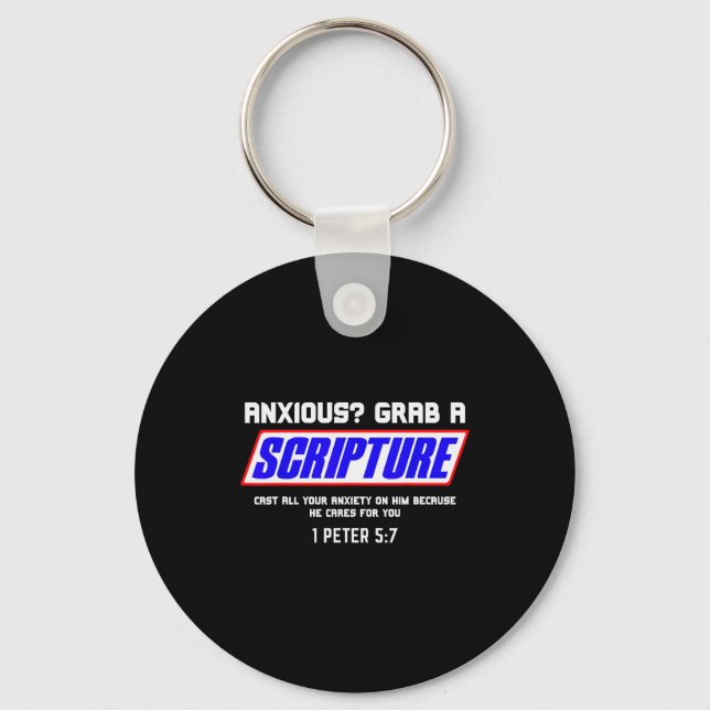 Anxious_ Grab Scripture Christian Mental Health Bi Key Ring (Front)