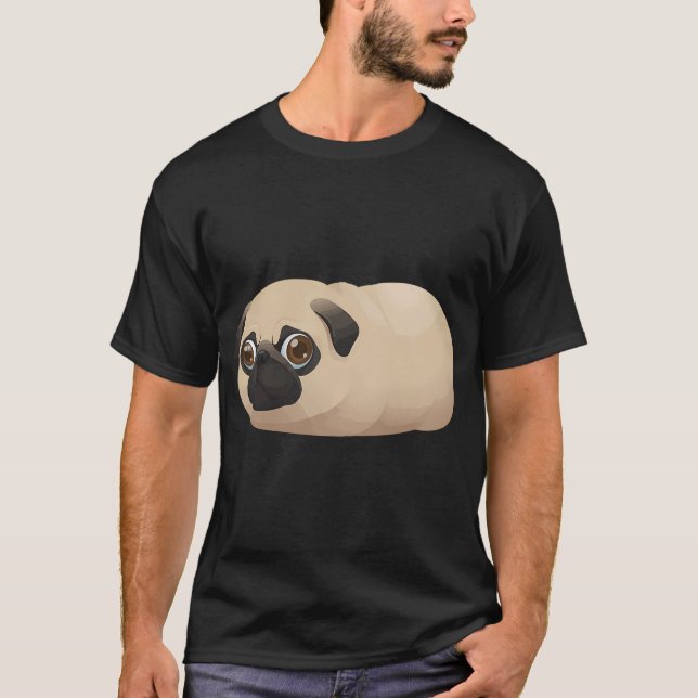 Anxious Potato Cute Pug Life T-Shirt (Front)