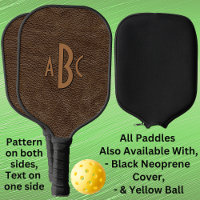 Any 1 or 3 Letter Monogram Brown Leather Look