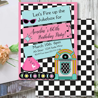 Any Age, 1950's Diner Birthday Invitation