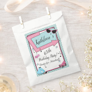 Any Age, 1950's Retro Birthday Favour Bags