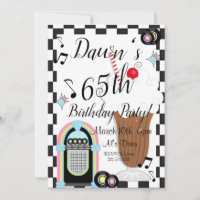 Any Age,1950's Retro Birthday Invitation