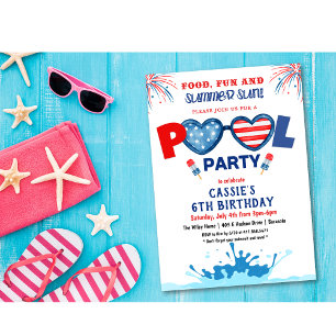 ANY AGE - 4th of July Birthday Party Invitation
