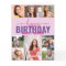 Any Age 8 Photo Collage Personalised Pink Birthday