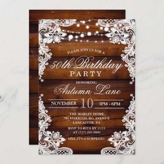 ANY AGE - Adult Birthday Party Invitation (Front/Back)