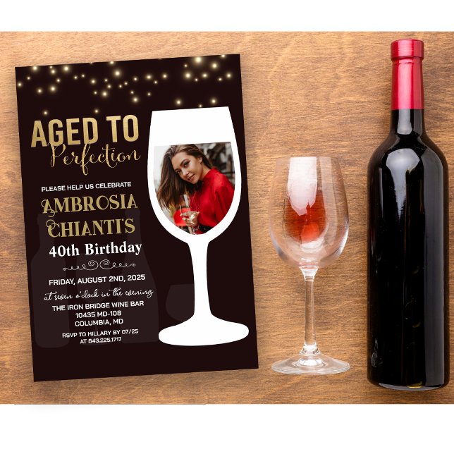 ANY AGE - Aged to Perfection Birthday Invitation (Creator Uploaded)