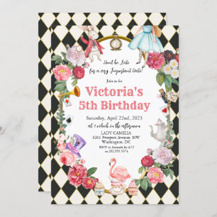 ANY AGE - Alice in Wonderland Birthday  Invitation