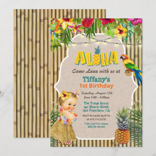 ANY AGE - Aloha Luau Tropical Birthday Invitation