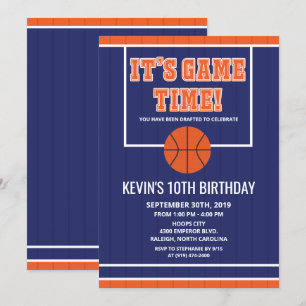 ANY AGE - Basketball Birthday Invitation