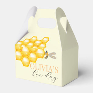 Any age, bee theme birthday  favour box