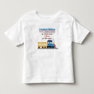 Any Age Birthday Colourful Cartoon Train  Toddler T-Shirt