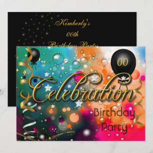 Any Age Birthday Party Celebration Teens or Adults Invitation