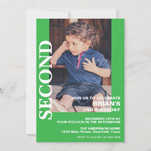 Any Age Birthday Party Invitation with Photo