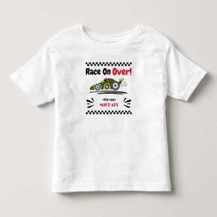 Any Age Birthday Ready Set Go Green Race Car Toddler T-Shirt