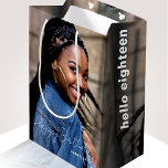 Any Age Birthday Trendy Personalised Photo Medium Medium Gift Bag<br><div class="desc">Elevate your birthday present with a personalised photo gift bag! This simple and stylish design, showcases a favourite photo that is repeated on both sides, and extends around the entire bag. Photos with dark backgrounds work best for the white text to stand out. The greeting 'Happy Birthday' is written in...</div>