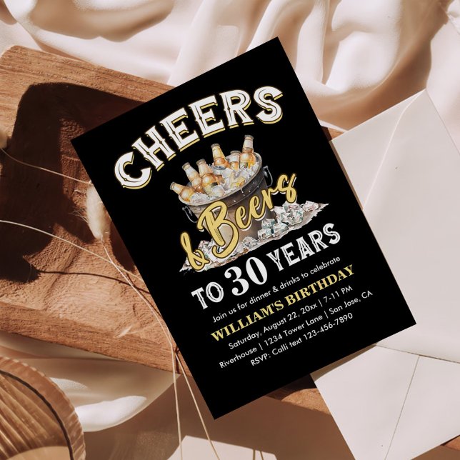 Any Age Cheers And Beers Surprise Birthday Invitation (Creator Uploaded)