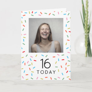 Any Age Custom Photo and Text, Birthday Card