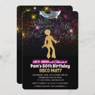 ANY AGE - Disco Birthday Party Invitation
