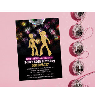 ANY AGE - Disco Birthday Party Invitation