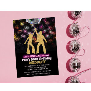 ANY AGE - Disco Birthday Party Invitation