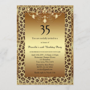 - Any age editable,Birthday Party ANY AGE,Cheetah Invitation