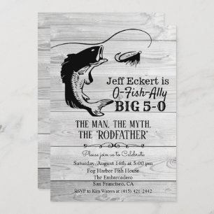 ANY AGE - Fishing Birthday Invitation