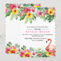ANY AGE - Flamingo Birthday Party Invitation