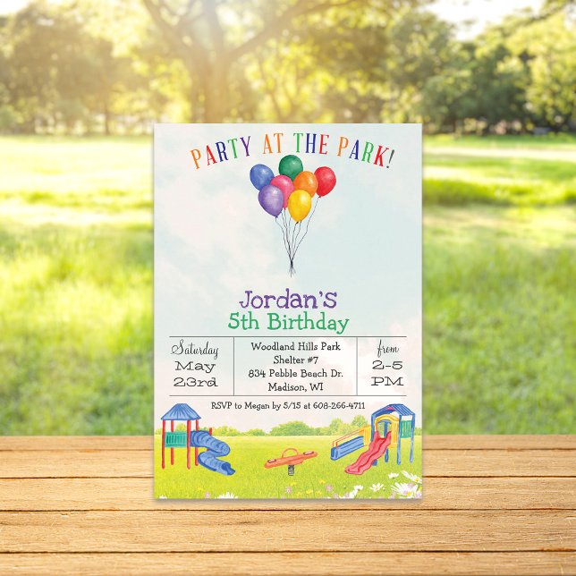 ANY AGE /GENDER Park Playground Invitation (Creator Uploaded)