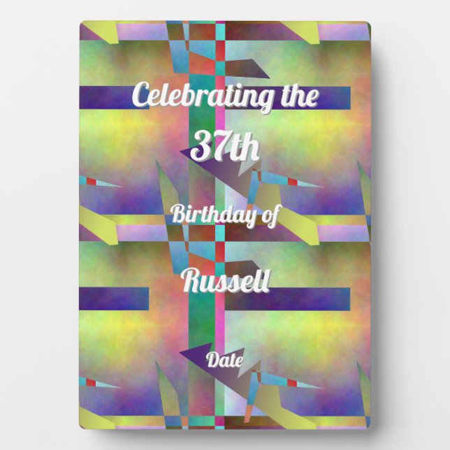 Any Age Happy Birthday Memories  Plaque (Front)