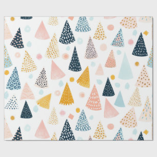 Any Age happy pastel birthday holiday Wrapping Paper