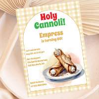 Any Age Holy Cannoli Modern Birthday Party Gingham