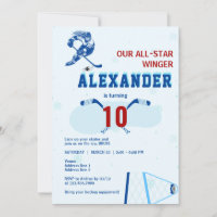 Any Age Ice Hockey All Star Winger Birthday Party
