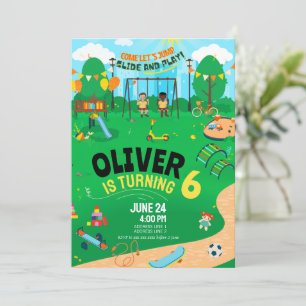 Any age indoor playground birthday  invitation