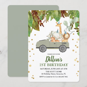 ANY AGE - Jungle Safari Birthday Invitation